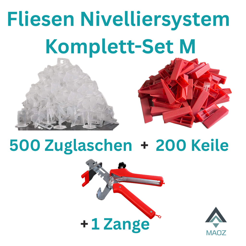 500 Zuglaschen, 200 Keile, 1 Zange