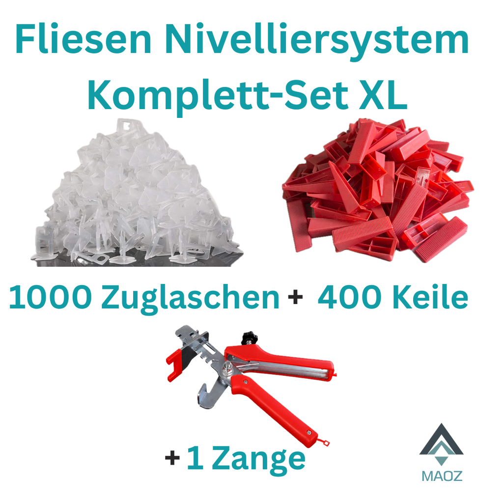 1000 Zuglaschen, 400 Keile, 1 Zange (1mm)